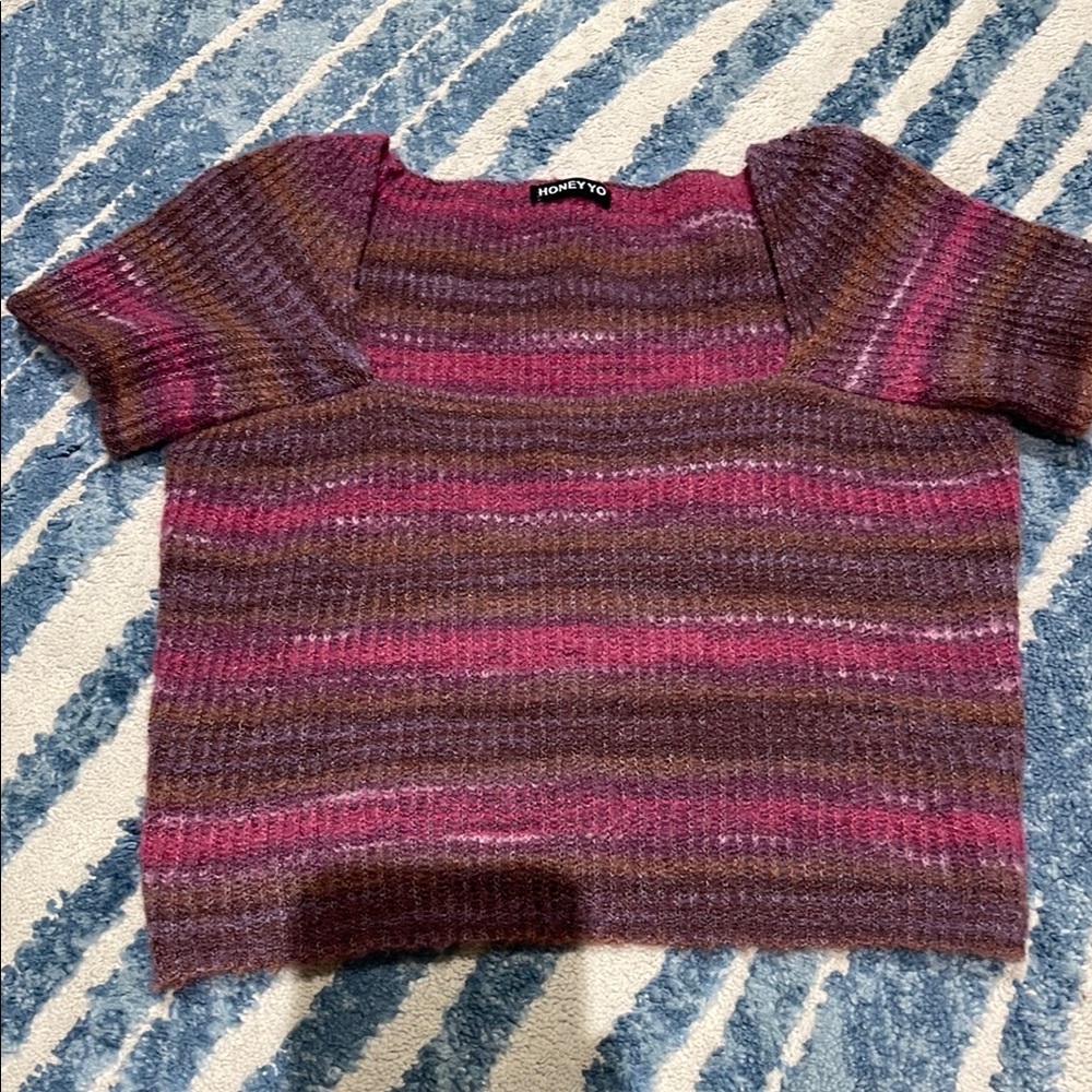 Honey Yo Striped Knit Top